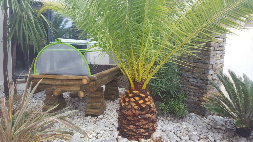 bac potager hauteur installé sur une terrasse
